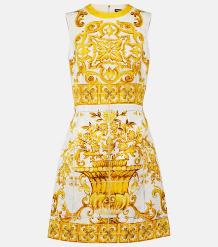 Majolica cotton-blend brocade minidress - Dolce&Gabbana - Modalova