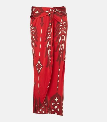 Printed twisted midi skirt - Johanna Ortiz - Modalova