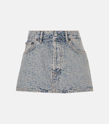 Monogram low-rise denim miniskirt - Acne Studios - Modalova