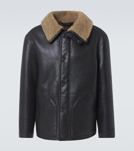 Shearling-lined leather jacket - Lemaire - Modalova