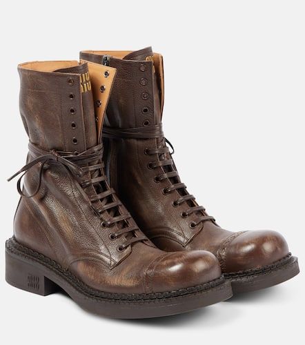 Miu Miu Leather lace-up boots - Miu Miu - Modalova
