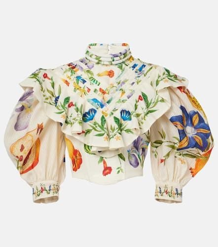 AlÃ©mais Flores ruffled floral ramie blouse - Alemais - Modalova