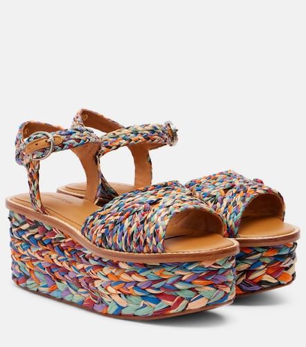 Arty raffia platform sandals - Clergerie - Modalova