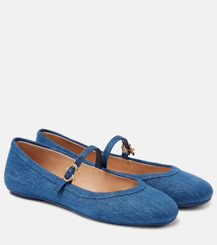 Carla denim Mary Jane flats - Gianvito Rossi - Modalova