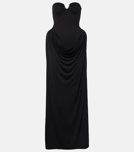 Strapless draped bustier dress - Magda Butrym - Modalova