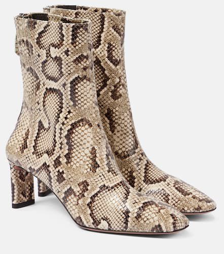 Blade snake-effect leather ankle boots - Aquazzura - Modalova