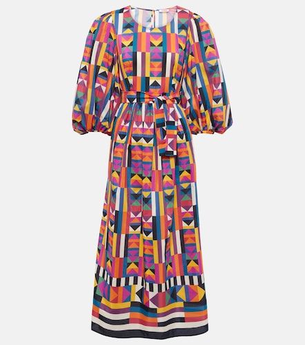 Vestido midi Multiple en mezcla de algodón y seda estampado - Eres - Modalova