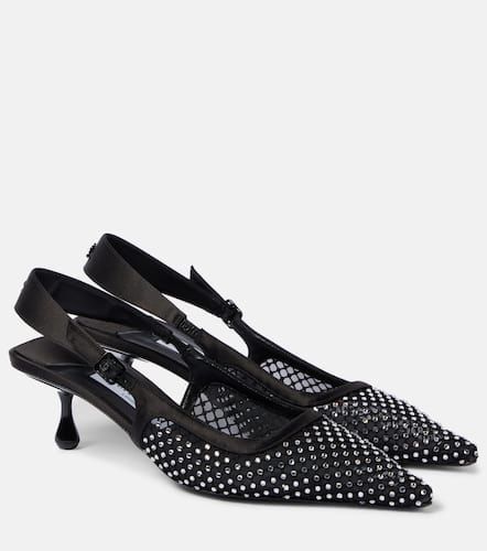 Amel 50 embellished mesh and satin pumps - Jimmy Choo - Modalova