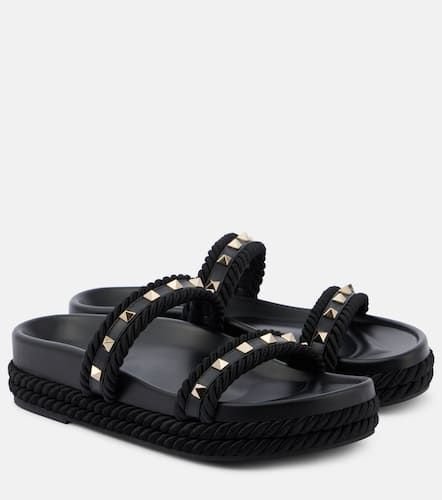 Rockstud leather sandals - Valentino Garavani - Modalova