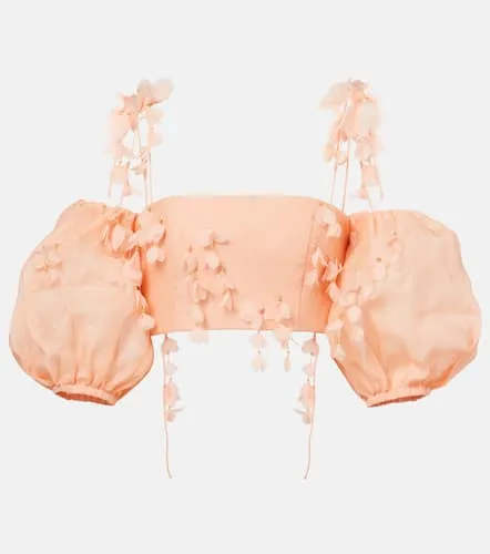Dawning linen and silk crop top - Zimmermann - Modalova