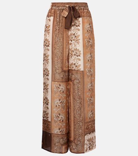 Lucky printed silk straight pants - Zimmermann - Modalova