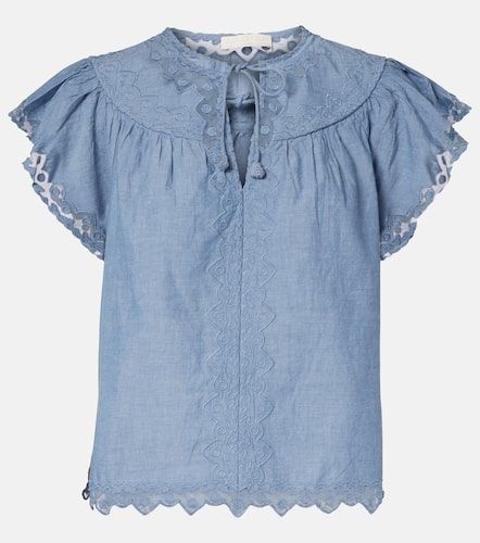 Effie lace-trimmed cotton top - Ulla Johnson - Modalova