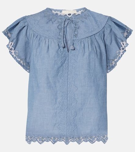 Effie lace-trimmed cotton top - Ulla Johnson - Modalova