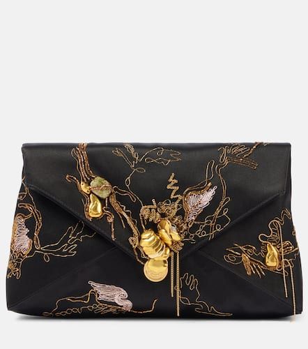 Embroidered satin shoulder bag - Dries Van Noten - Modalova