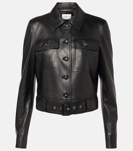 Saint Laurent Cropped-Lederjacke - Saint Laurent - Modalova