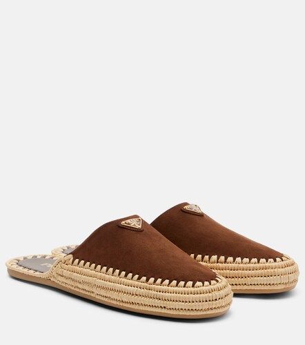 Prada Mules de ante y yute - Prada - Modalova