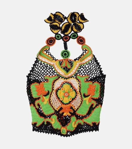 Crop top de croché de algodón floral - Etro - Modalova