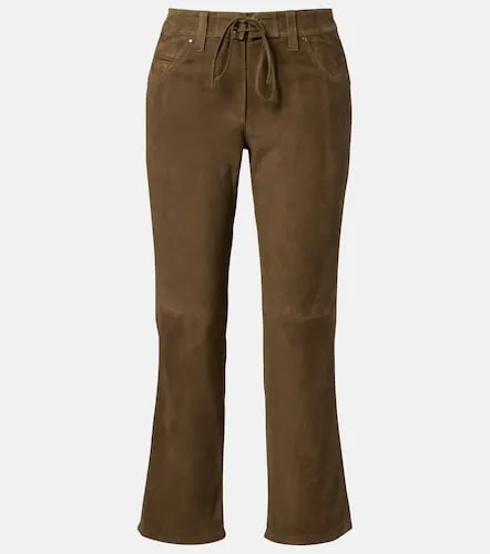 Pantaloni regular in suede - Isabel Marant - Modalova