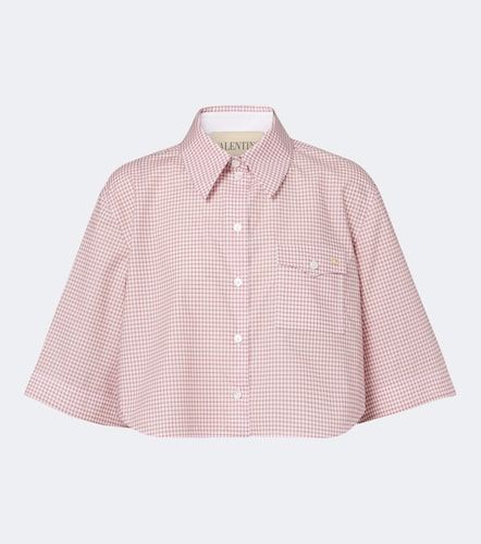 Camicia in cotone a quadri - Valentino - Modalova