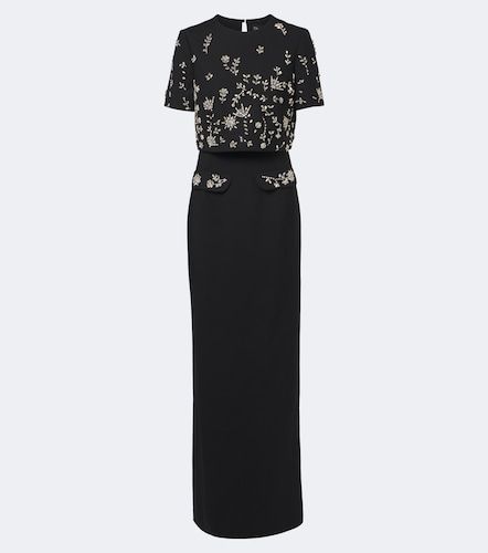 Embellished wool-blend bustier gown - Oscar de la Renta - Modalova