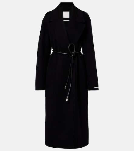 Belted oversized virgin wool wrap coat - Sportmax - Modalova