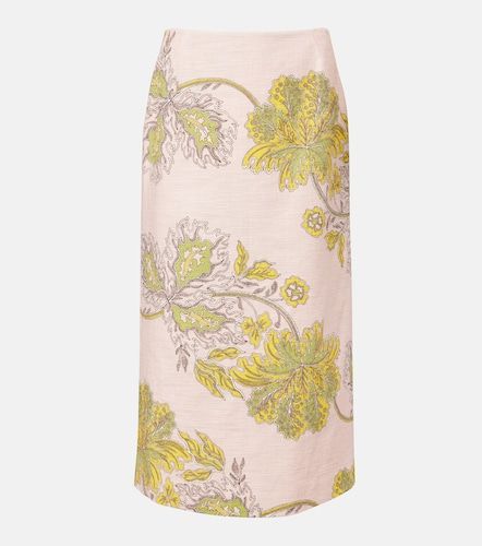 Falda midi de algodón estampada - La DoubleJ - Modalova