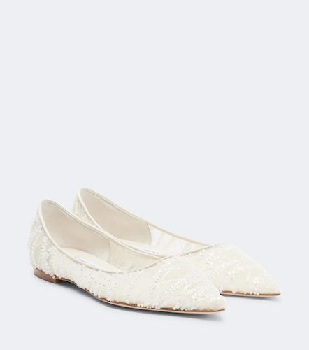 Love embellished mesh ballet flats - Jimmy Choo - Modalova