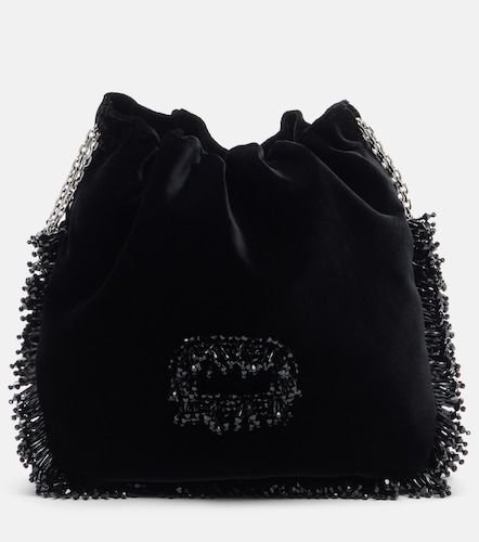 Secchiello Pilgrim Mini in velluto con perline - Roger Vivier - Modalova
