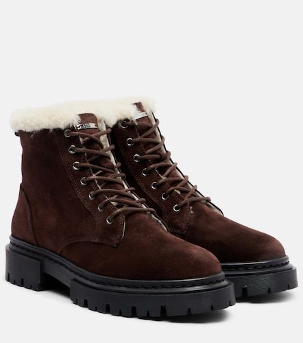Anfibi Henry in suede con shearling - Staud - Modalova
