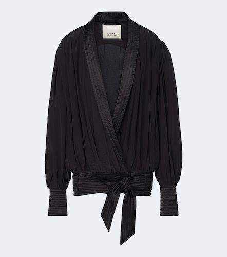Diljane draped silk crepe de chine jacket - Isabel Marant - Modalova