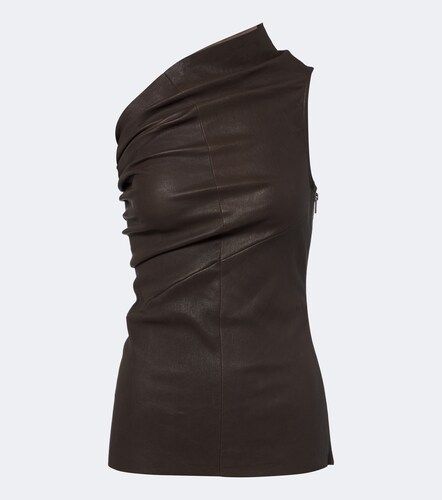 Top Athena in pelle e cotone - Rick Owens - Modalova