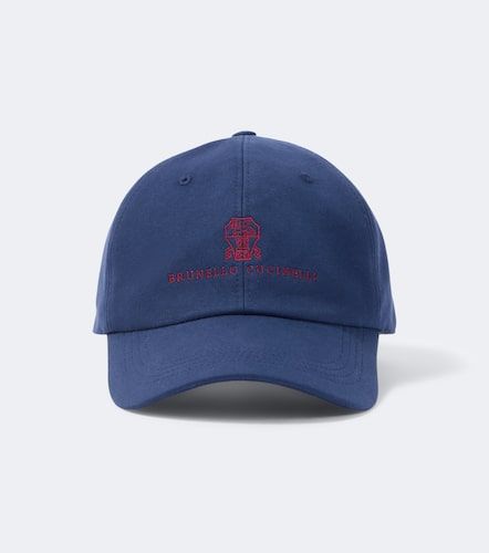 Gorra de lona de algodón con logo - Brunello Cucinelli - Modalova