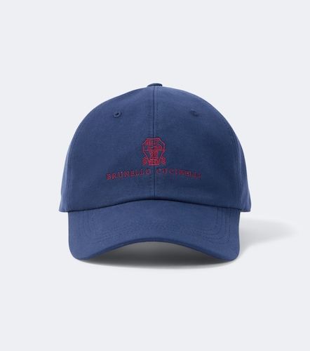 Gorra de lona de algodón con logo - Brunello Cucinelli - Modalova