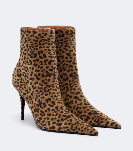 Botines Barbara de ante - Amina Muaddi - Modalova