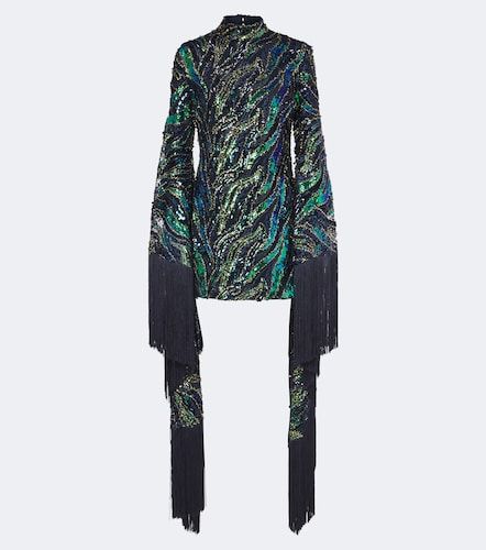 Disco Dragon sequined tulle minidress - Taller Marmo - Modalova