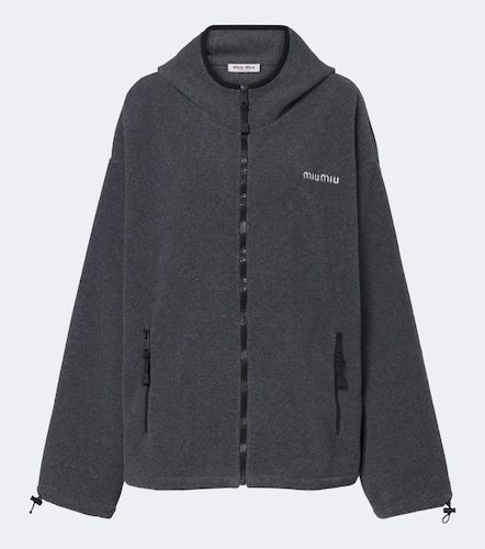 Chaqueta oversized con capucha - Miu Miu - Modalova