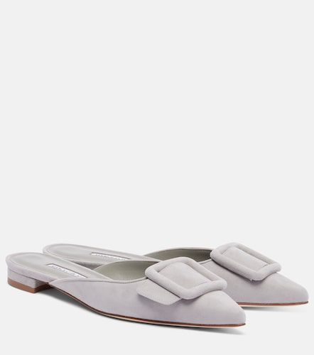 Manolo Blahnik Maysale suede mules - Manolo Blahnik - Modalova