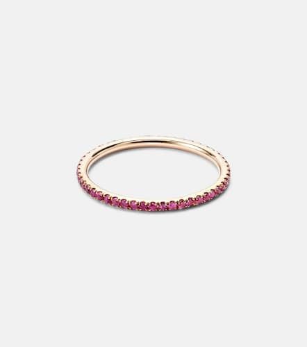 Thread 18kt rose gold and sapphire ring - Ileana Makri - Modalova