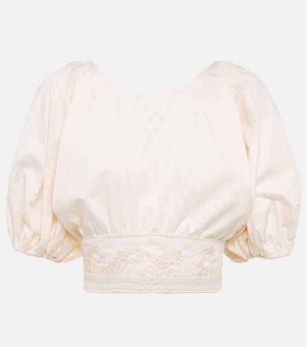 Embroidered puff sleeve top - Johanna Ortiz - Modalova