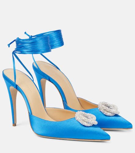 Crystal-embellished satin pumps - Magda Butrym - Modalova