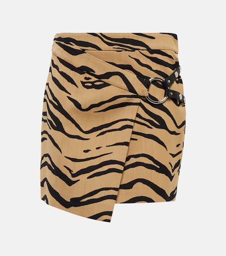 Tiger-print wool-blend miniskirt - Stella McCartney - Modalova