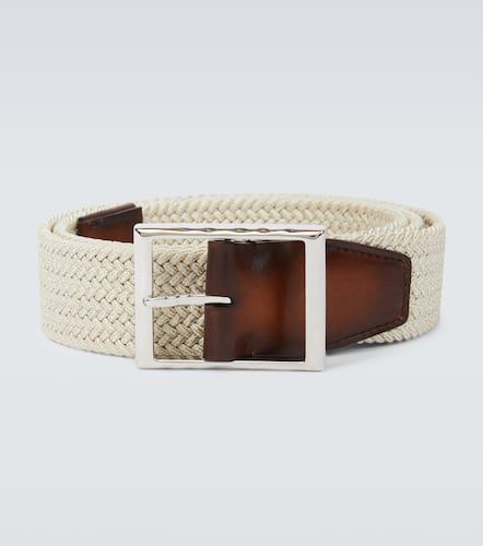 Berluti Woven leather-trimmed belt - Berluti - Modalova