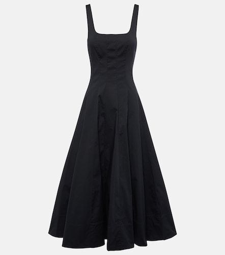 Vestido midi Wells de popelín de algodón - Staud - Modalova