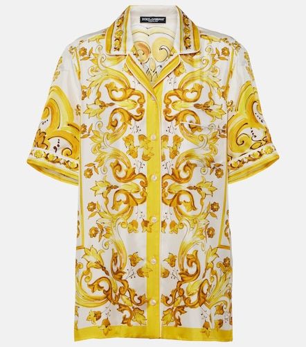 Camisa Majolica de sarga de seda - Dolce&Gabbana - Modalova