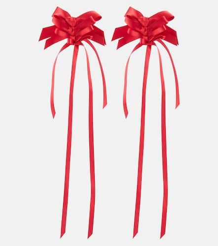 Rosette Bow satin earrings - Simone Rocha - Modalova