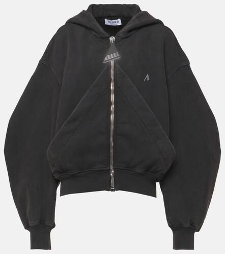 Logo cotton jersey zip-up hoodie - The Attico - Modalova