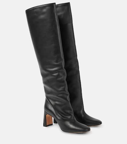 Roberta leather knee-high boots - Souliers Martinez - Modalova