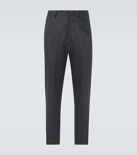 Pleated virgin wool straight pants - Brunello Cucinelli - Modalova