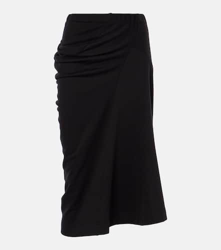 Ruched cotton midi skirt - Dries Van Noten - Modalova