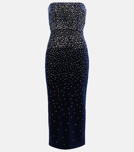 Embellished velvet midi dress - Alex Perry - Modalova